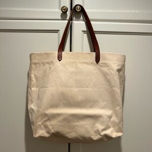Madewell Cream Canvas Tote